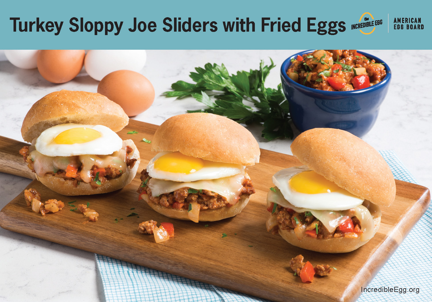 Turkey Sloppy Joe Sliders Recipe Cards